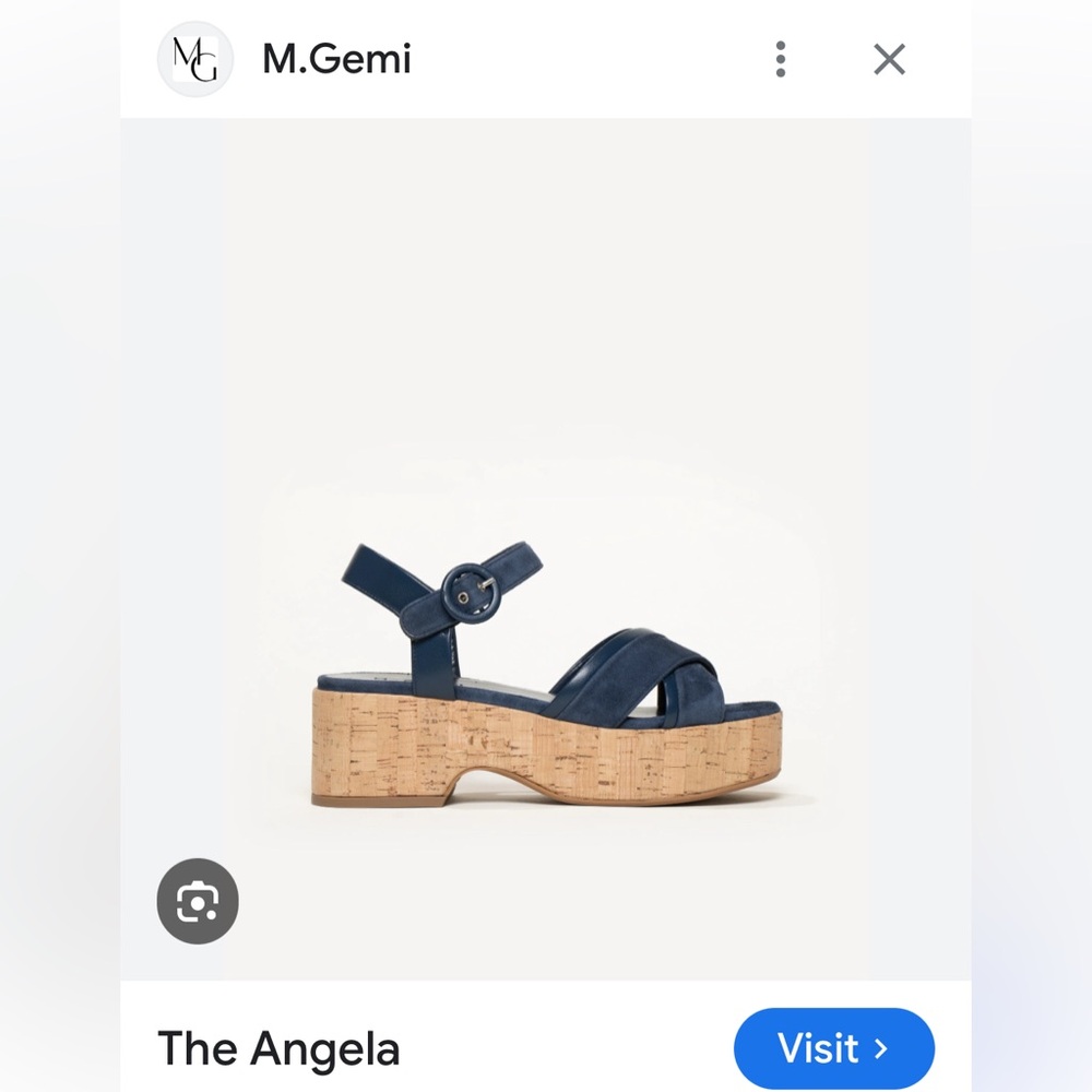 NIB M Gemi The Angela Size 38.5 Navy Blue Women’s Sandal